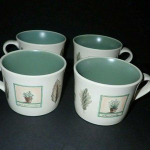 Pfaltzgraff Naturewood Coffee Mugs Cups‎ Garden Lea